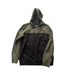 vans black and green zip up hoodie jacket. mens size l